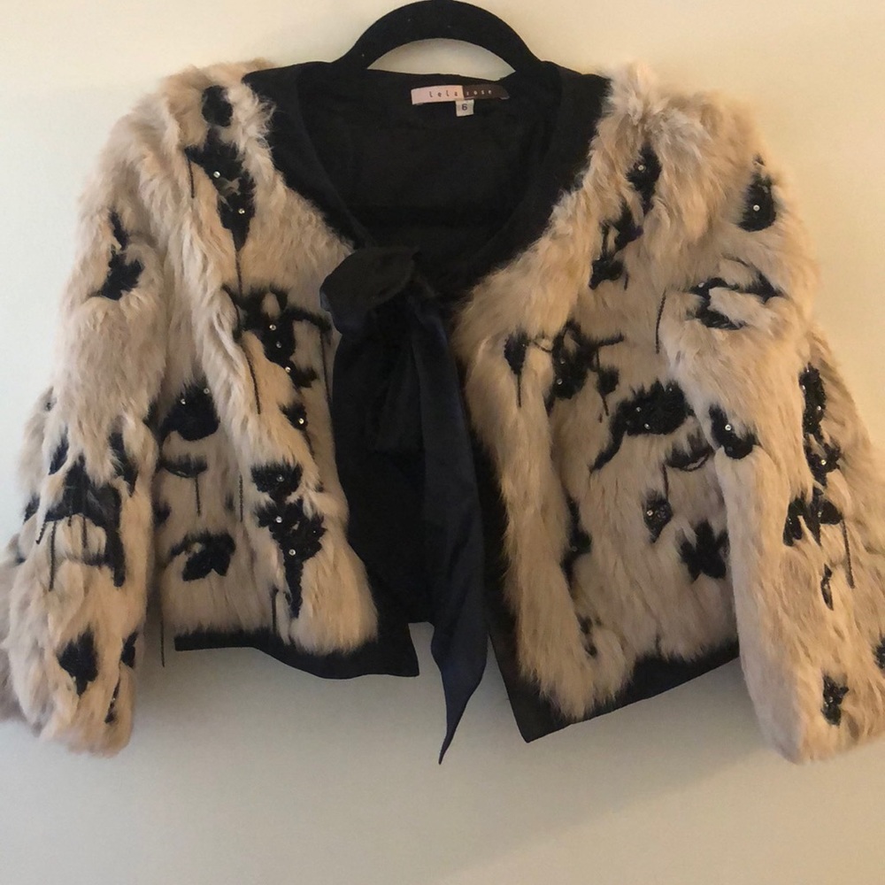 Fur beaded jacket
